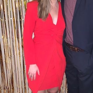 ASOS bright red cocktail dress